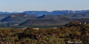 Invincible Trail Western part of GoS SCA aka BBSF Pagoda formations above Invincible Open Cut Mine Cullen Bullen