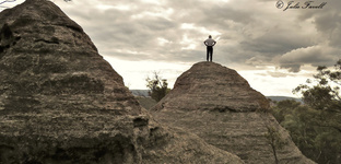 Invincible Trail Western part of GoS SCA aka BBSF Pagoda formations above Invincible Open Cut Mine Cullen Bullen