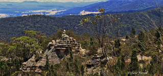 Invincible Trail Western part of GoS SCA aka BBSF Pagoda formations above Invincible Open Cut Mine Cullen Bullen